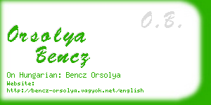 orsolya bencz business card